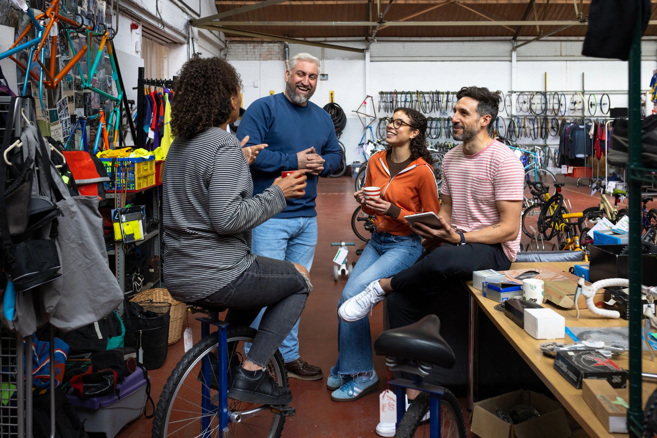 Meeting Among Colleagues in a Repair Shop
